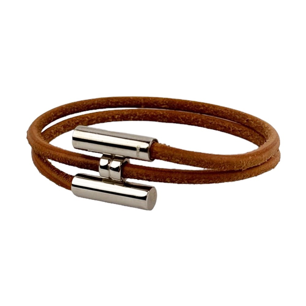 HERMES TOURNIS TRESSE BRACELET BROWN - PREOWNED CONDITION